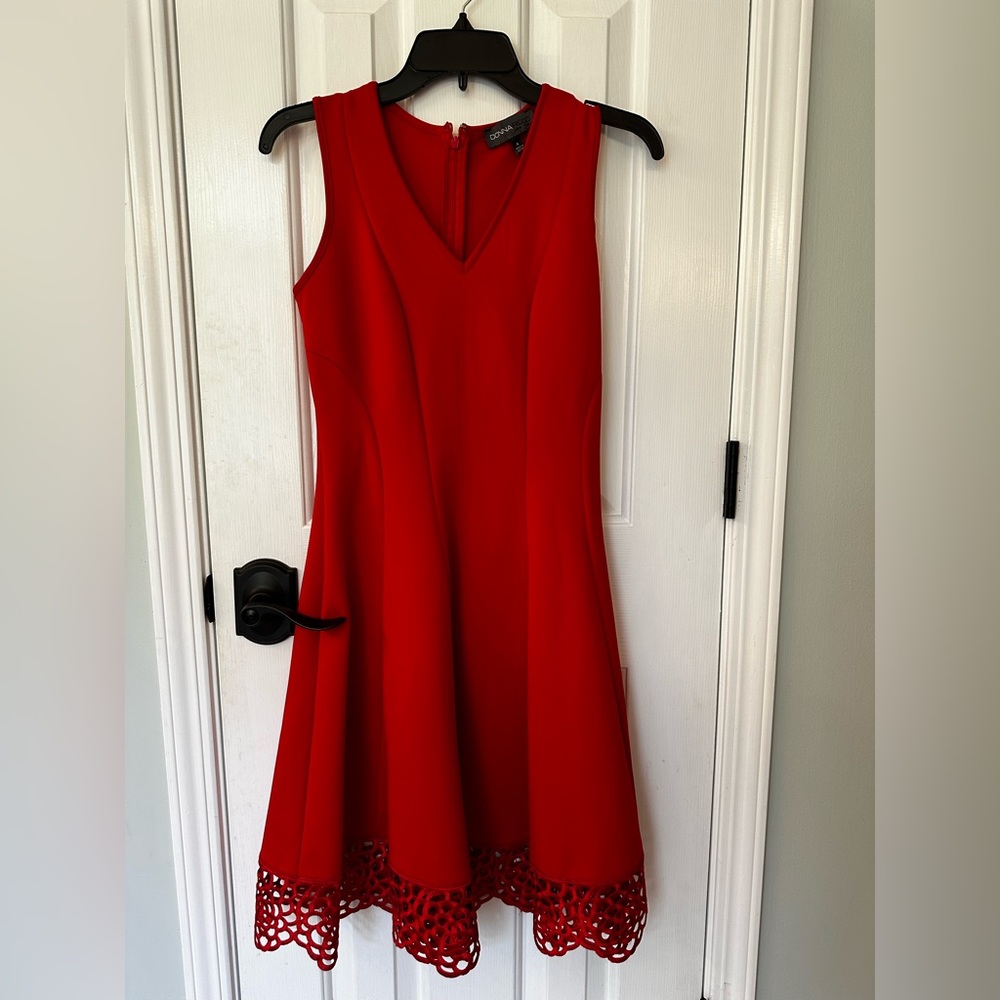 Donna Ricco Sleeveless Red Dress - Size 4